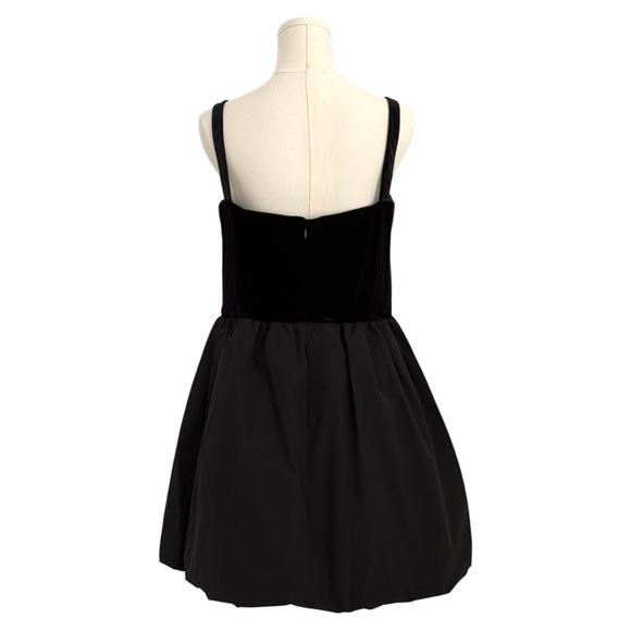 AMANDA UPRICHARD Christine Velvet & Puff Skirt Mini Dress, Black, NWT - Picture 5 of 10